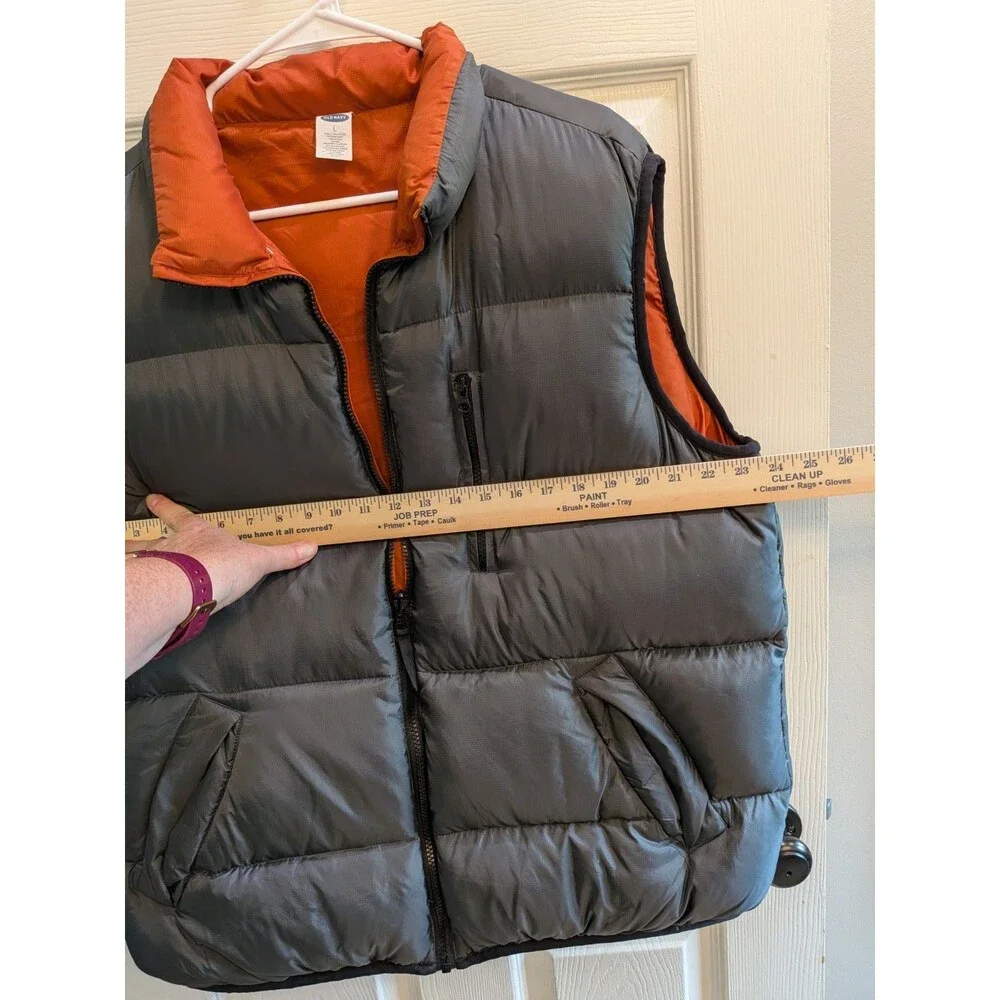 Reversible Down Filled Mock Neck Puffer Men's Vest